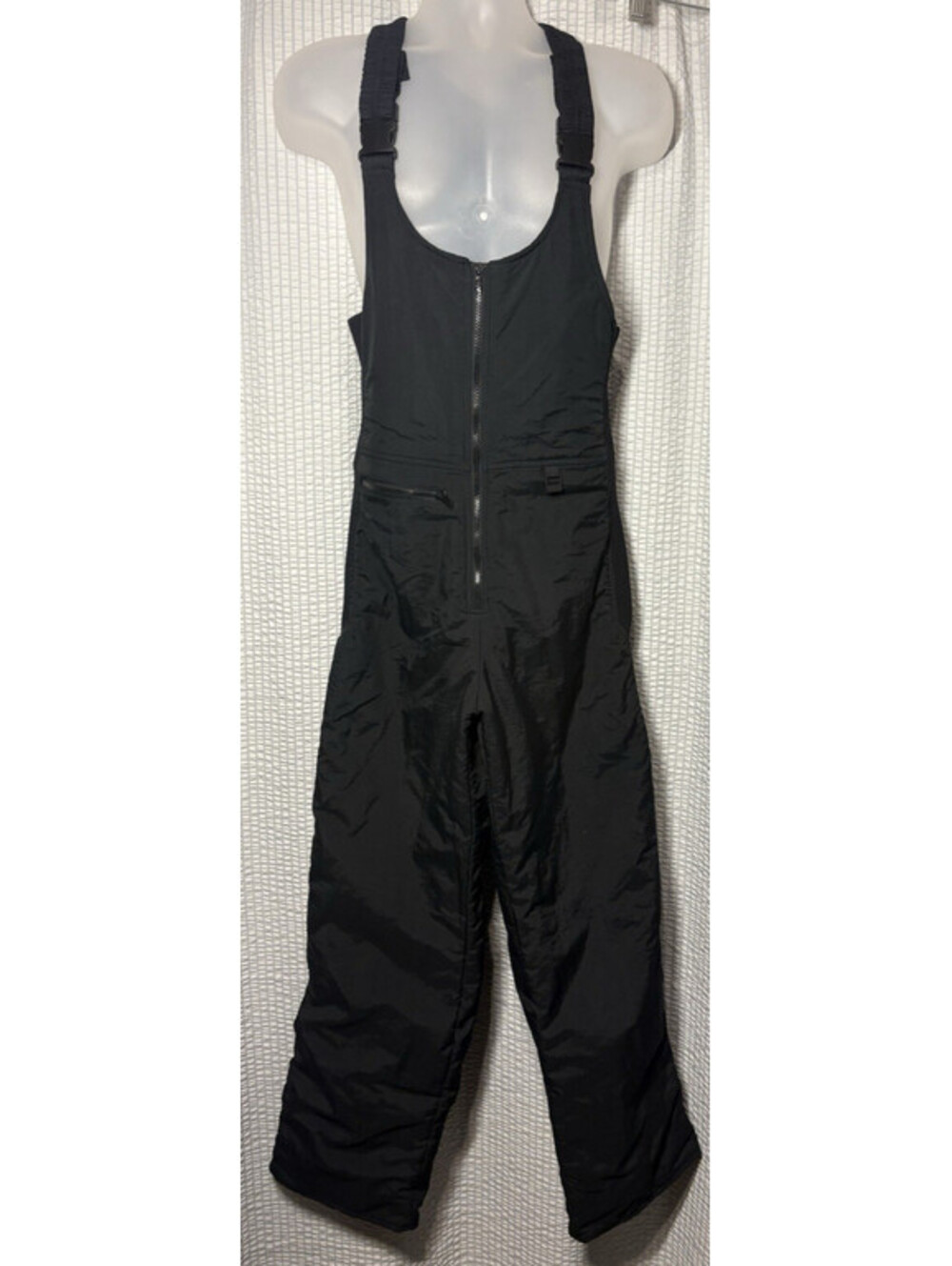Vintage 90's OSSI Skiwear Snowboard Ski Suit Overalls Bib Black Women's SIze 10